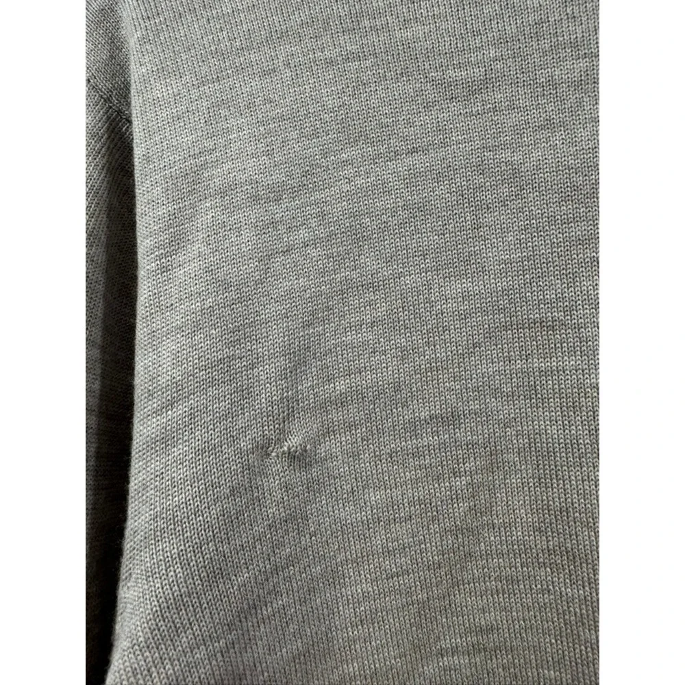Maison Kitsune Fox Head Patch Wool Crewneck Sweater Taupe Beige Mens L